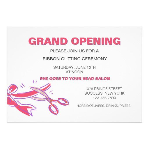 Ribbon Cutting Invitation