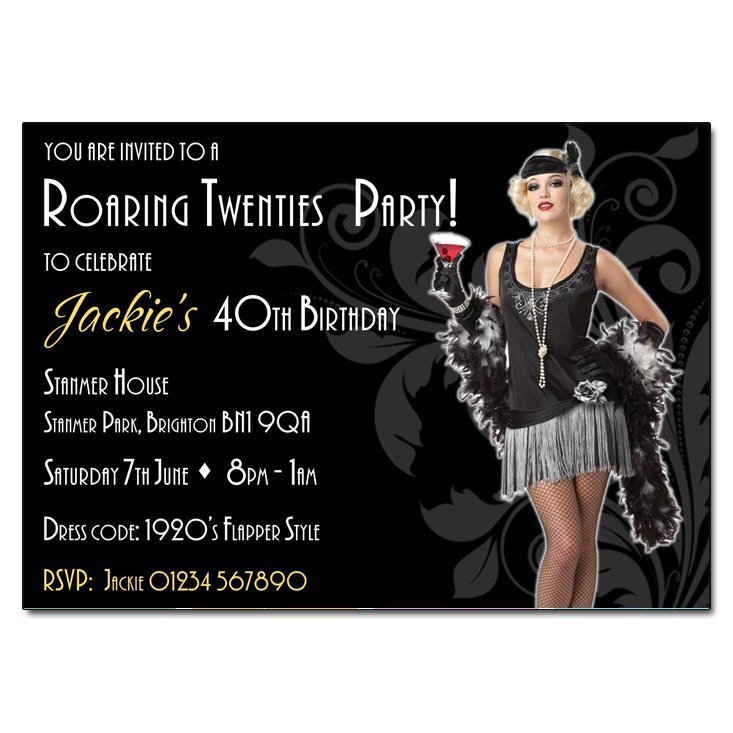 Roaring 1920s Party Invitations