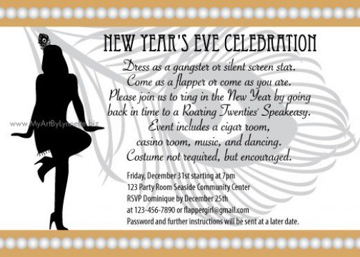 Roaring 20 S Invitation Wording