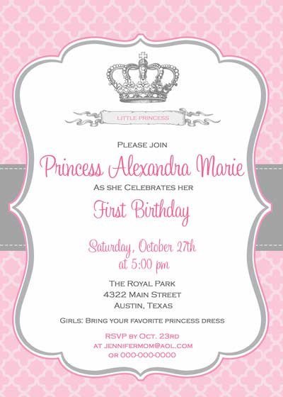 Royal Birthday Invitation Wording