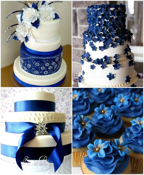 Royal Blue And White Wedding Invitations