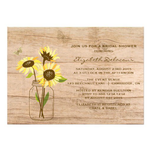 Rustic Bridal Shower Invitations Templates