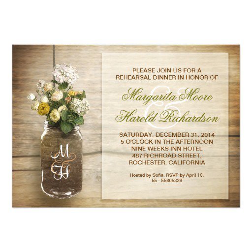 Rustic Rehearsal Dinner Invitations