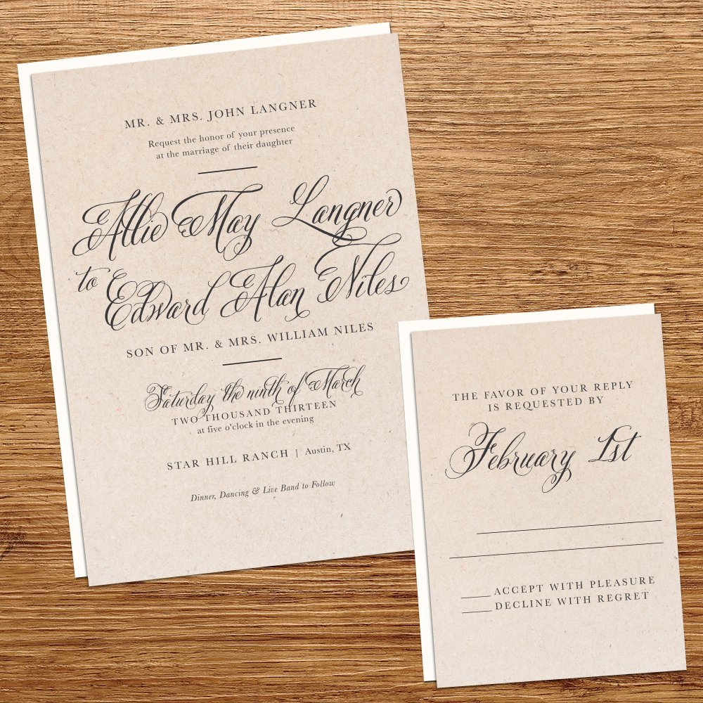 Rustic Vintage Wedding Invitations Diy