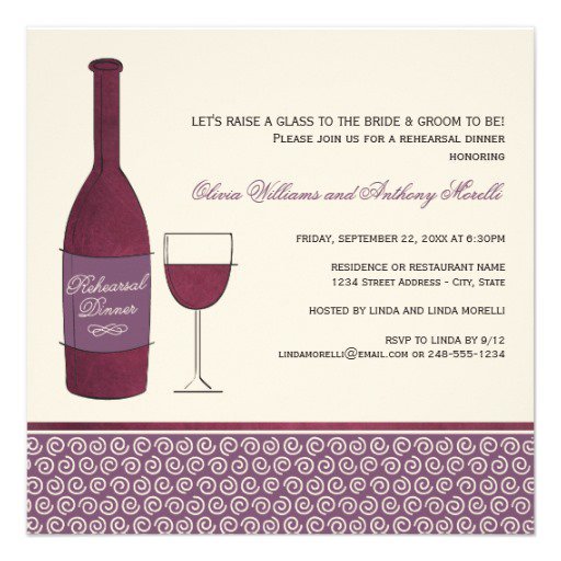 Rustic Wedding Rehearsal Dinner Invitations