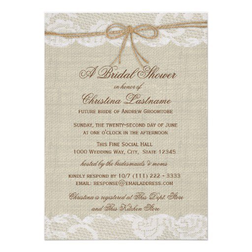 Rustic Wedding Shower Invitations