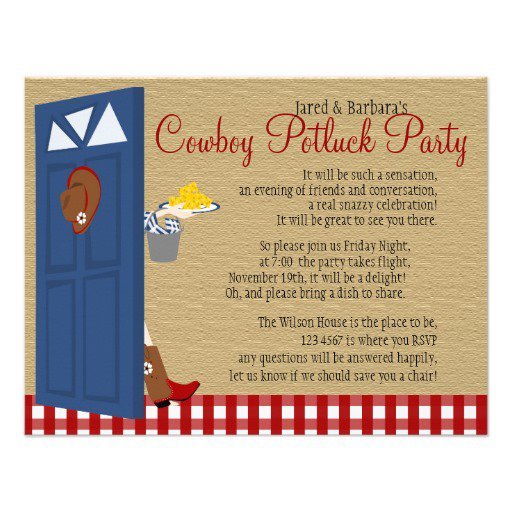 Sample Potluck Invitation