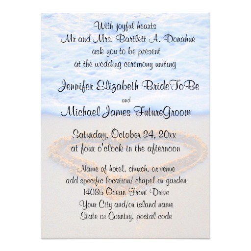 Sand Wedding Invitations