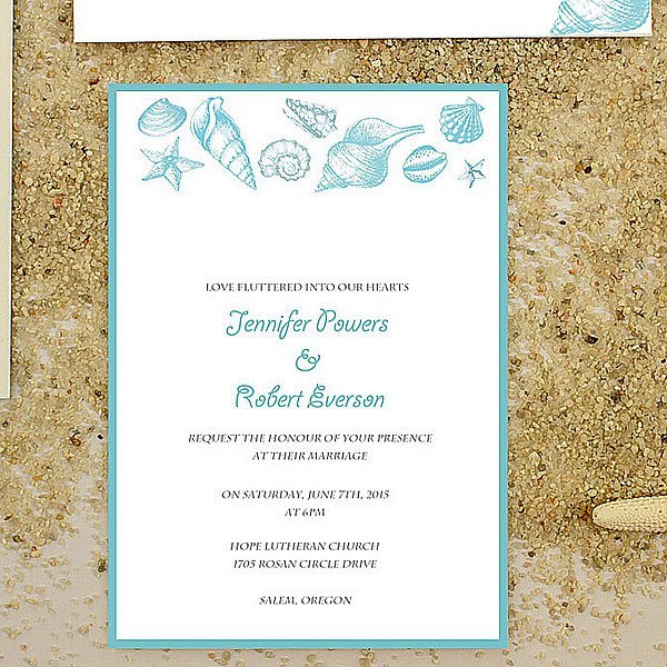 Sea Shell Invitations