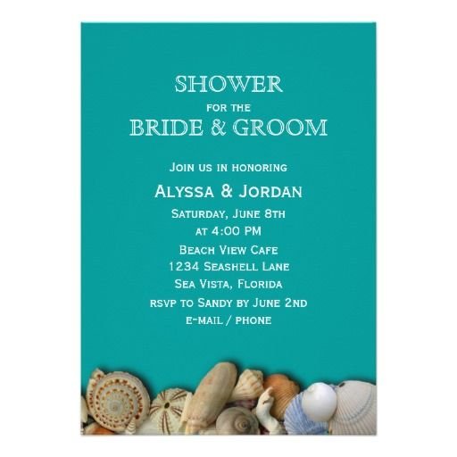 Seashell Wedding Invitations Cheap