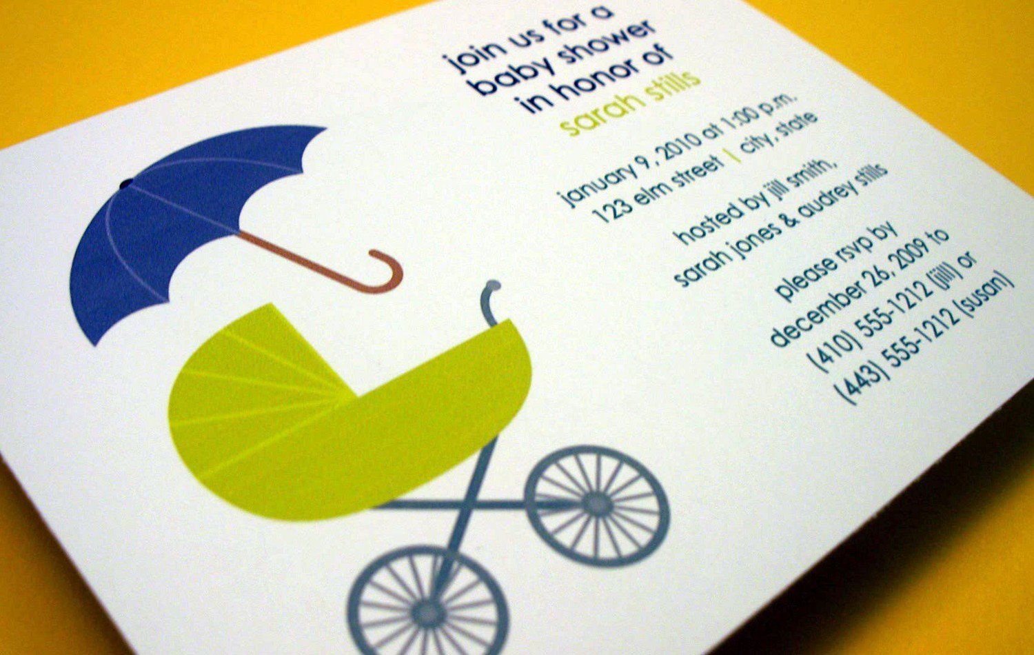 Self Print Baby Shower Invitations