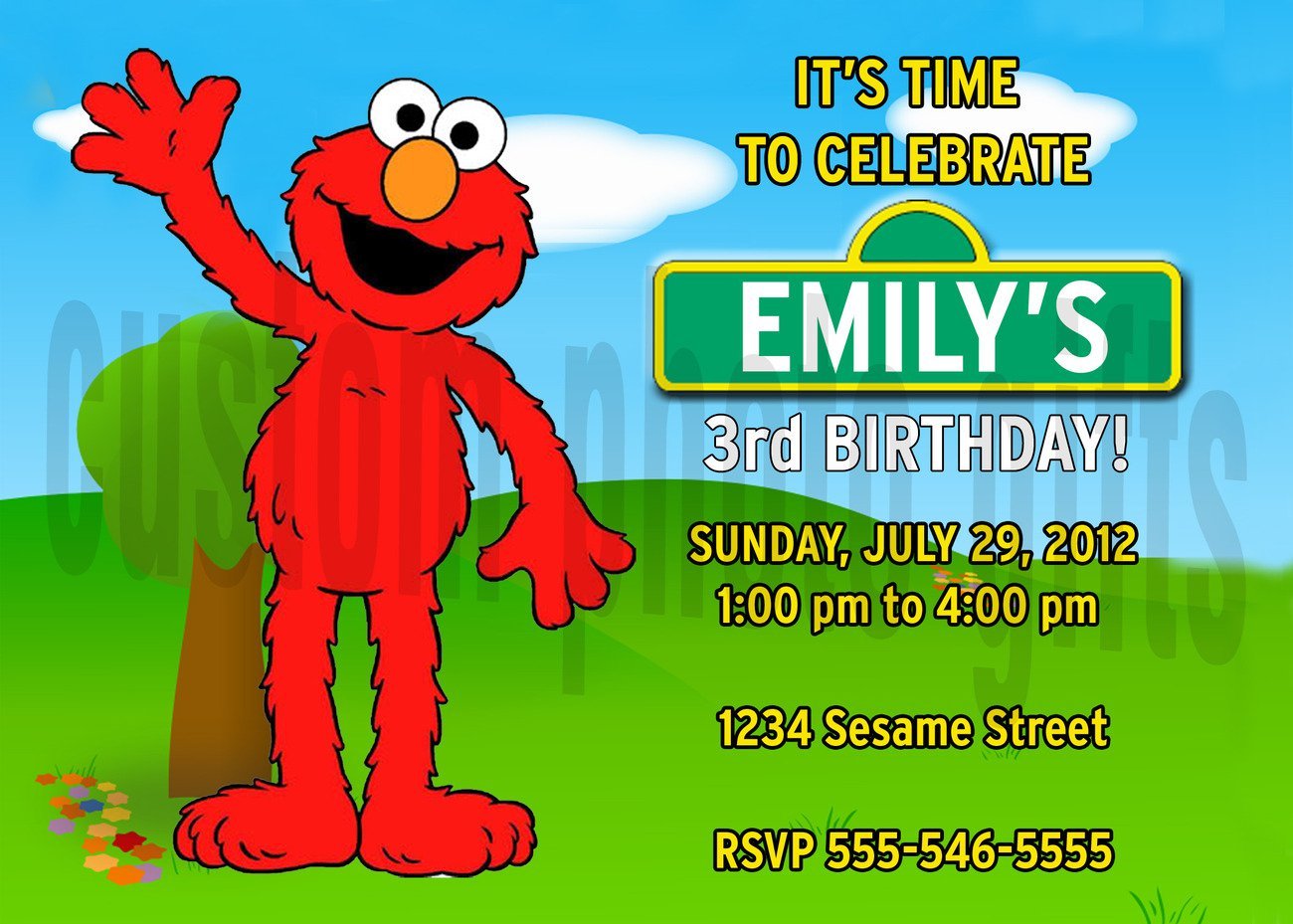 Sesame Street Invitations