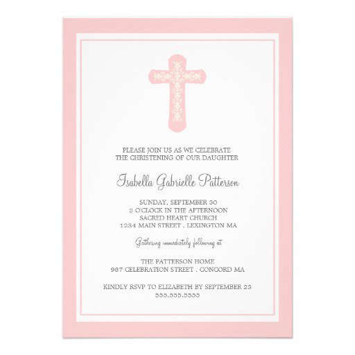 Simple Christening Invitations For Girls