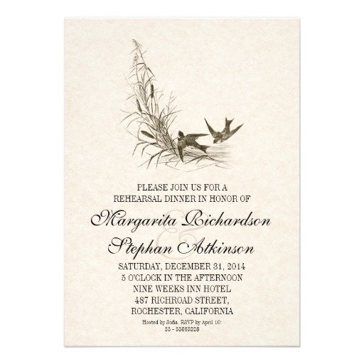 Simple Wedding Rehearsal Dinner Invitations