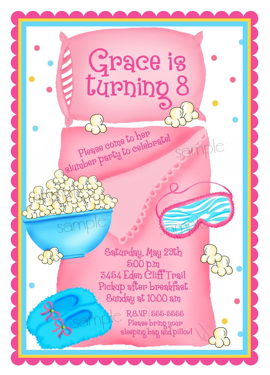 Sleepover Invitation Wording
