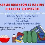 Sleep Over Invitation Wording