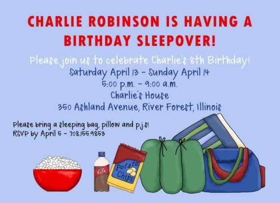 Sleepover Party Invitation Wording