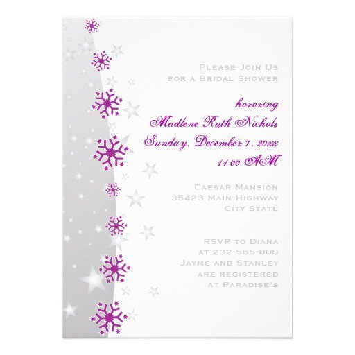 Snowflake Christmas Invitations