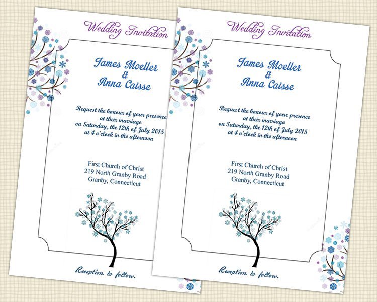 Snowflake Wedding Invitations