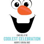 Snowman Party Invitation Blank