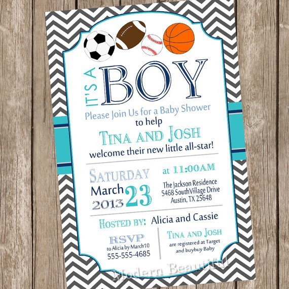 Soccer Baby Shower Invitations