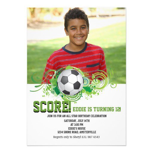 Soccer Birthday Invitations