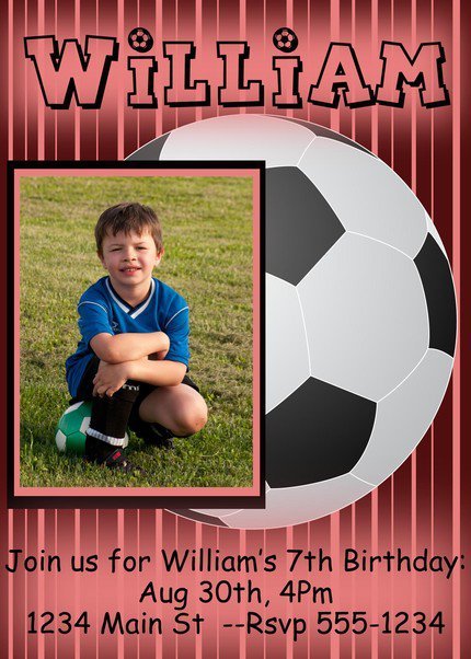 Soccer Boy Girl Invitations Printable