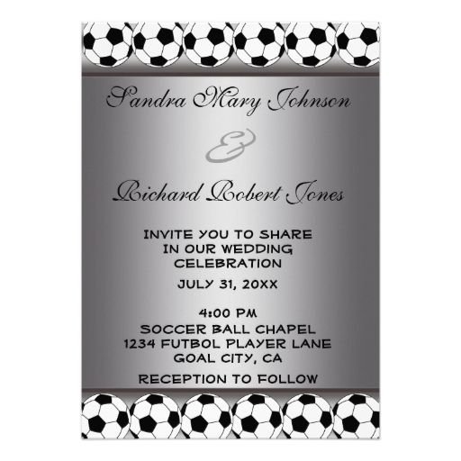 Soccer Themed Wedding Invitations