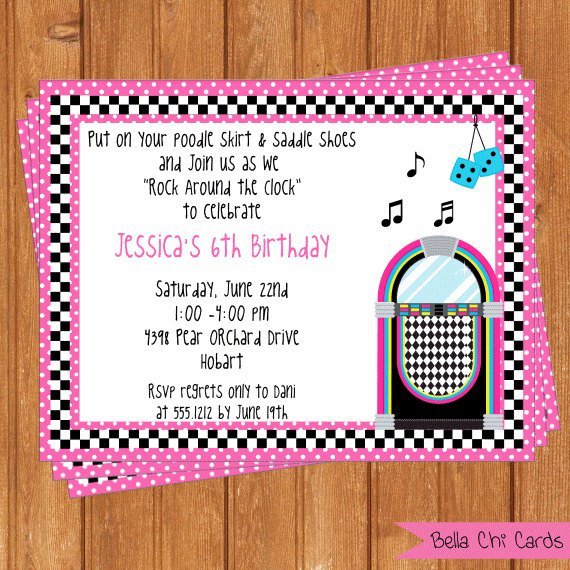 Sock Hop Invitation Wording