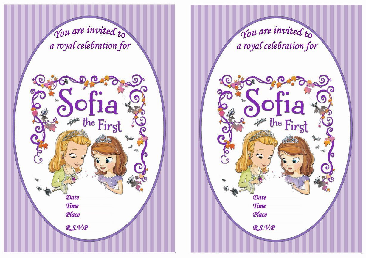 Sofia The First Free Printable Party Invitations
