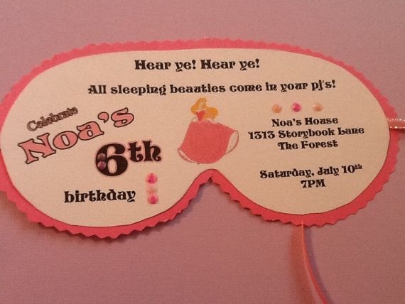 Spa Eye Mask Invitations - Invitation Design Blog