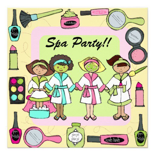 Spa Party Invitations