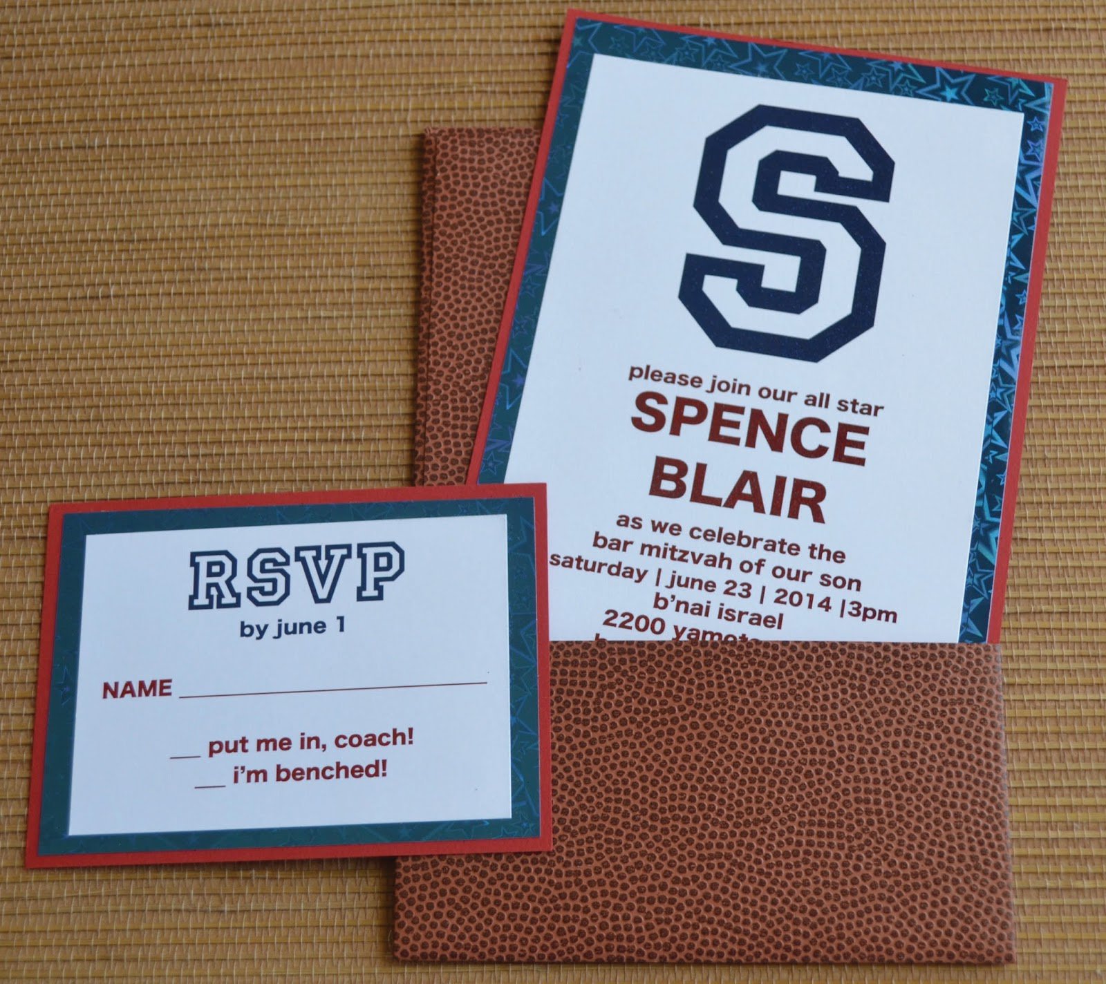 Sports Ticket Bar Mitzvah Invitations