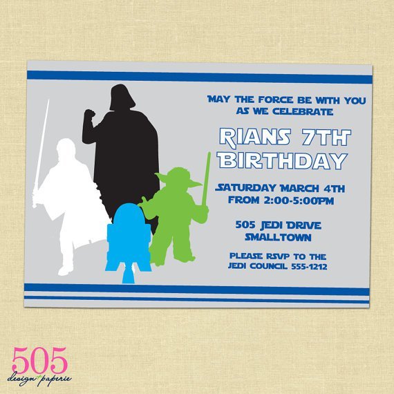 Star Wars Party Invitations Printable