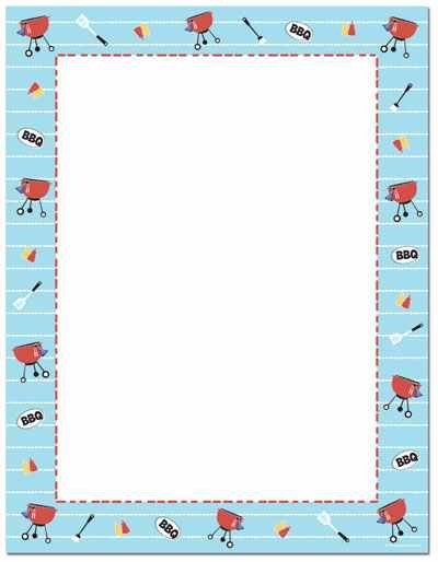 Summer Bbq Invitation Border