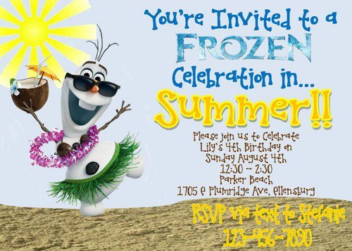 Summer Olaf Blank Invitation