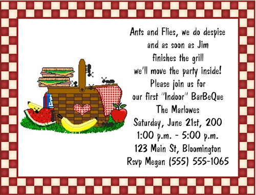 Summer Picnic Invitation Wording