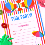 Summer Pool Party Invitations Printable