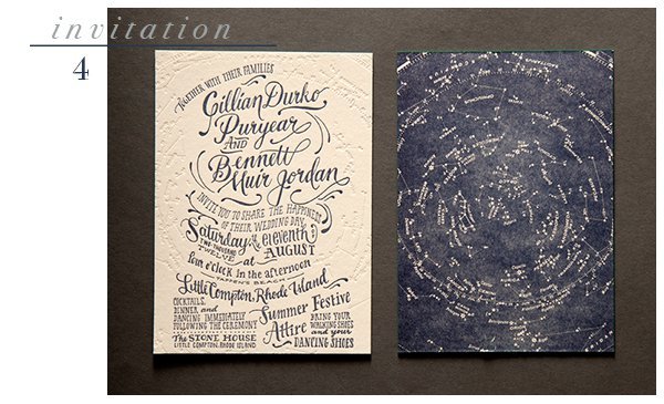 Sun Moon And Stars Wedding Invitations