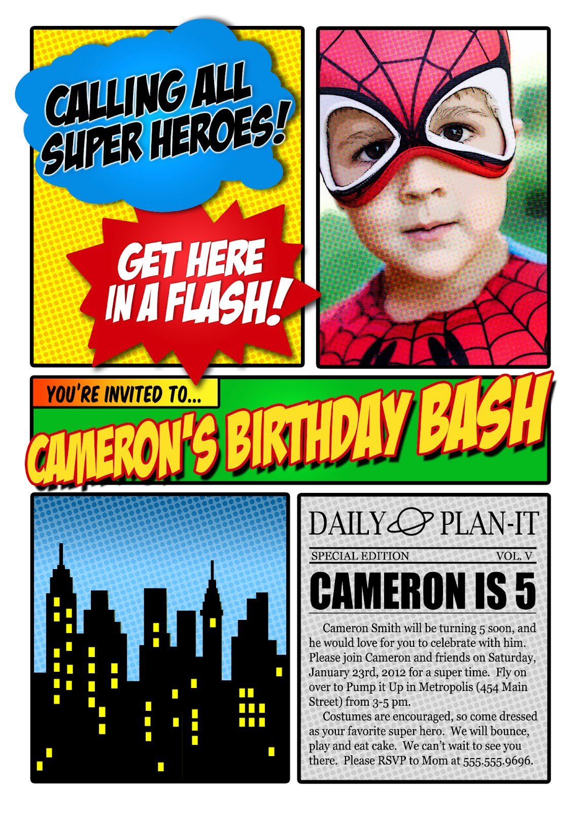 Superhero Invitation Maker