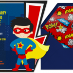 Superhero Invitations For Boys