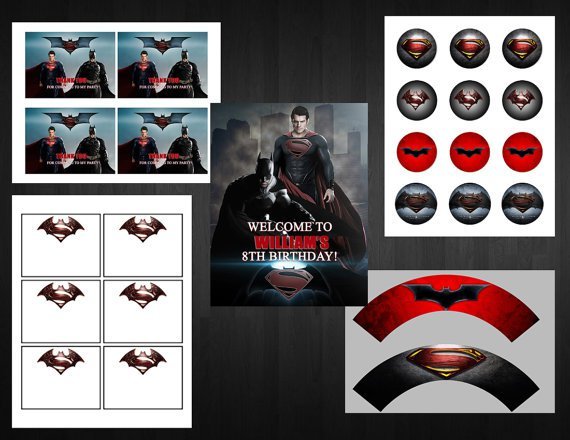 Superman And Batman Birthday Invitations