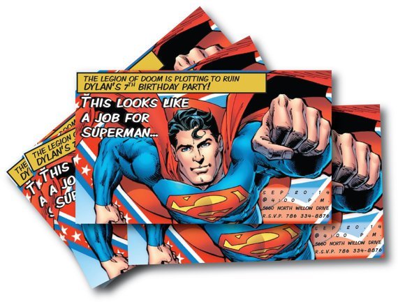 Superman Birthday Invitation Downloadable