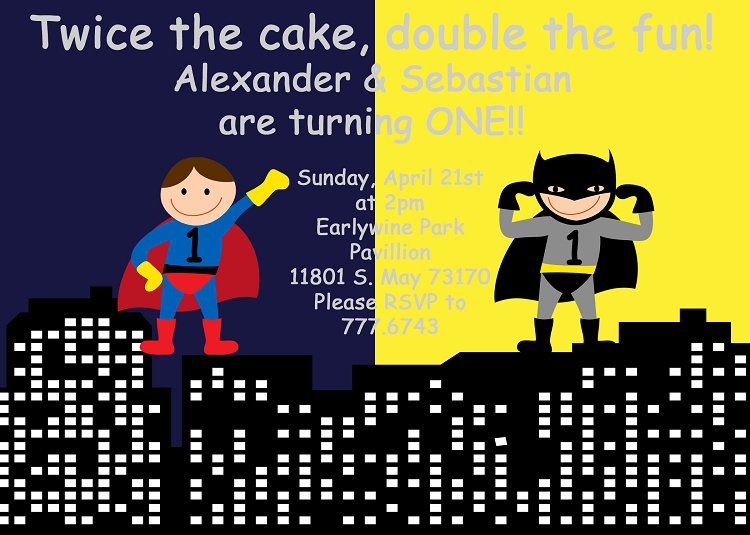 Superman Birthday Party Invitations Printable