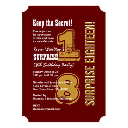 Surprise 13th Birthday Invitation Wording