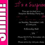 Surprise 40th Birthday Printable Templates