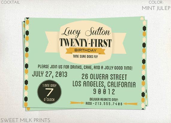 Surprise Birthday Dinner Invitations