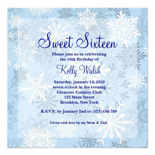 Sweet Sixteen Birthday Invitations