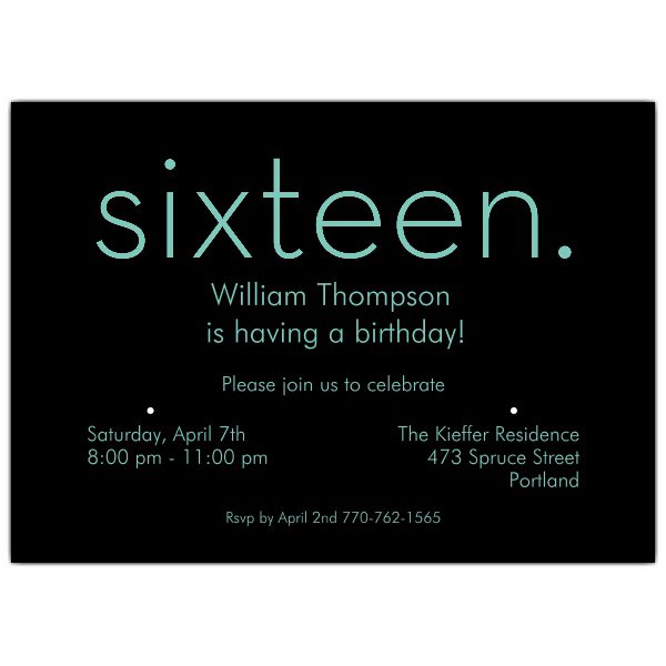 Sweet Sixteen Birthday Invitations Free Printable
