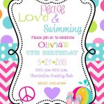 Swimming Birthday Party Invitations
